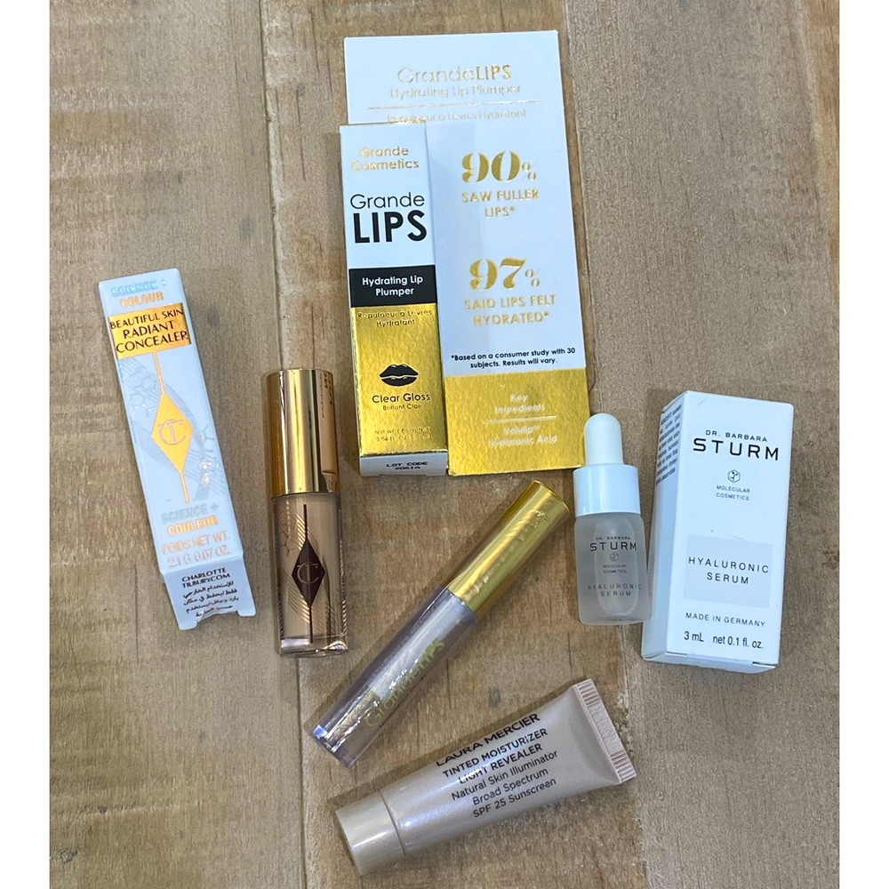 4 bundles skincare makeup Dr Barbara Sturm Charlotte Tilbury Grande Cosmetics